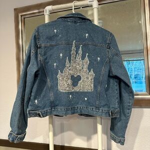 Disney Castle Sequin Embroidered Jacket sz L